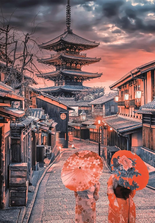 Puzzle Atardecer en Kyoto 500 piezas Clementoni