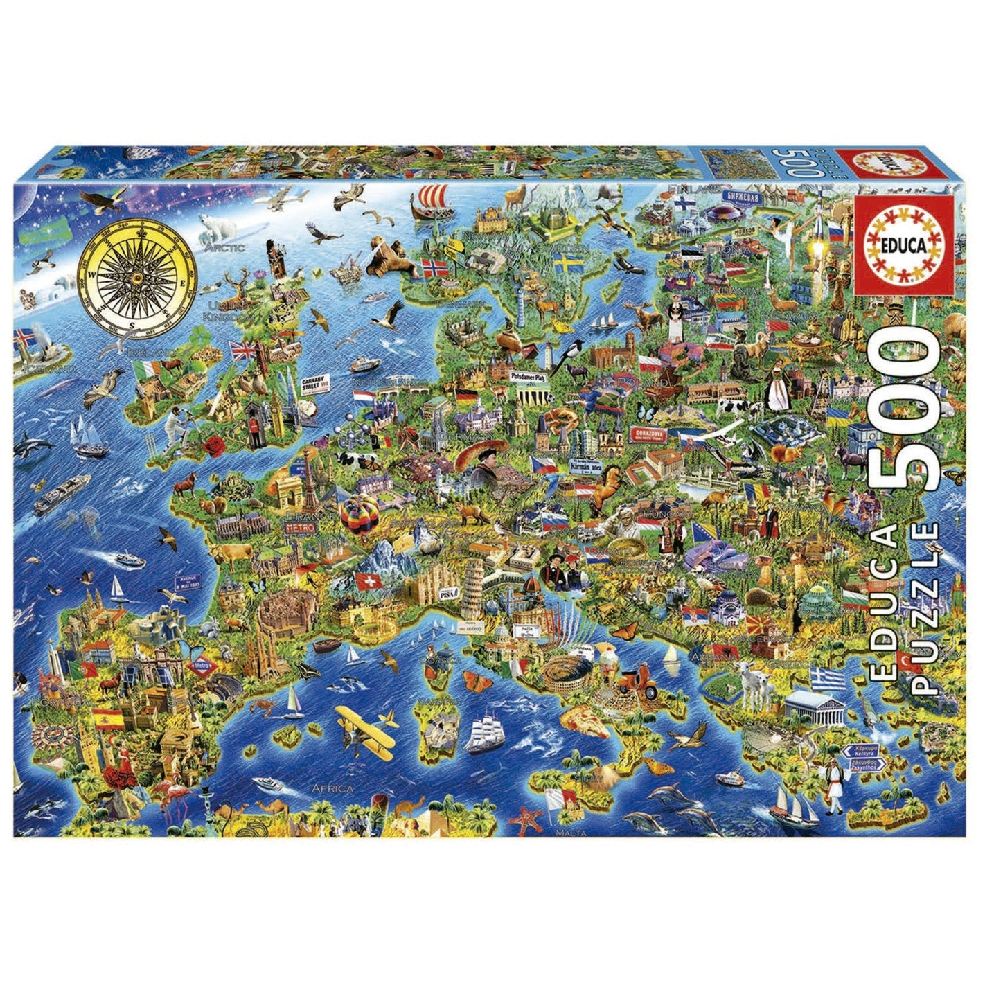 Puzzle Mapa de Europa 500 piezas Educa