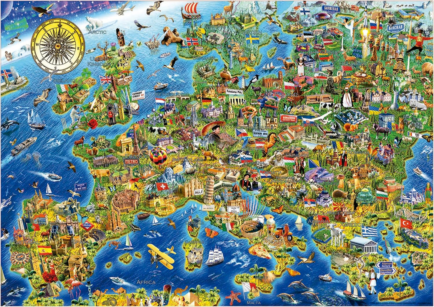 Puzzle Mapa de Europa 500 piezas Educa