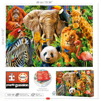 Puzzle Collage Animales Salvajes 500 piezas Educa