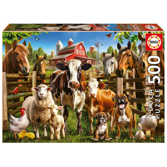 Puzzle Los Traviesos de la Granja 500 piezas Educa