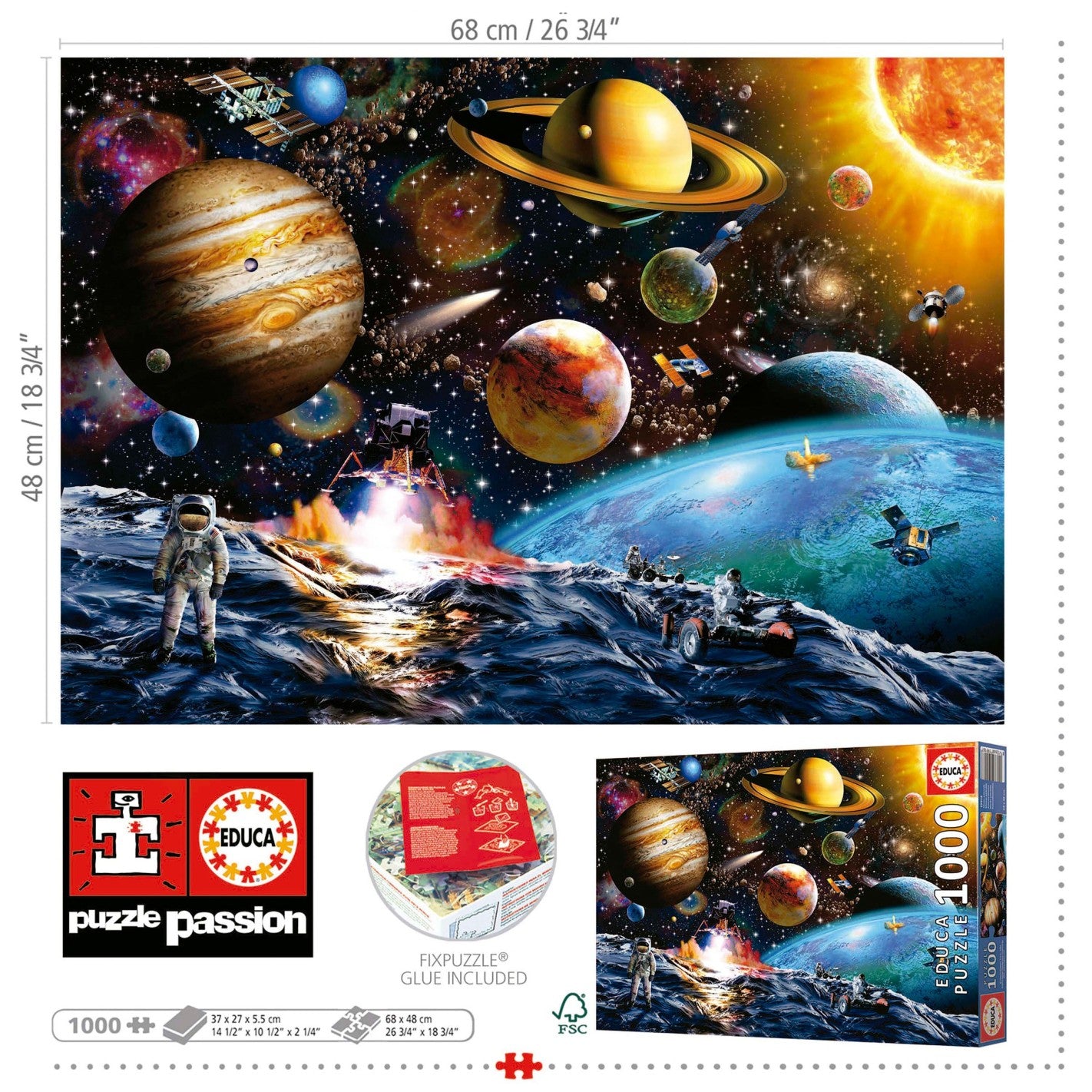 Puzzle Misión Asteroide 1000 piezas Educa