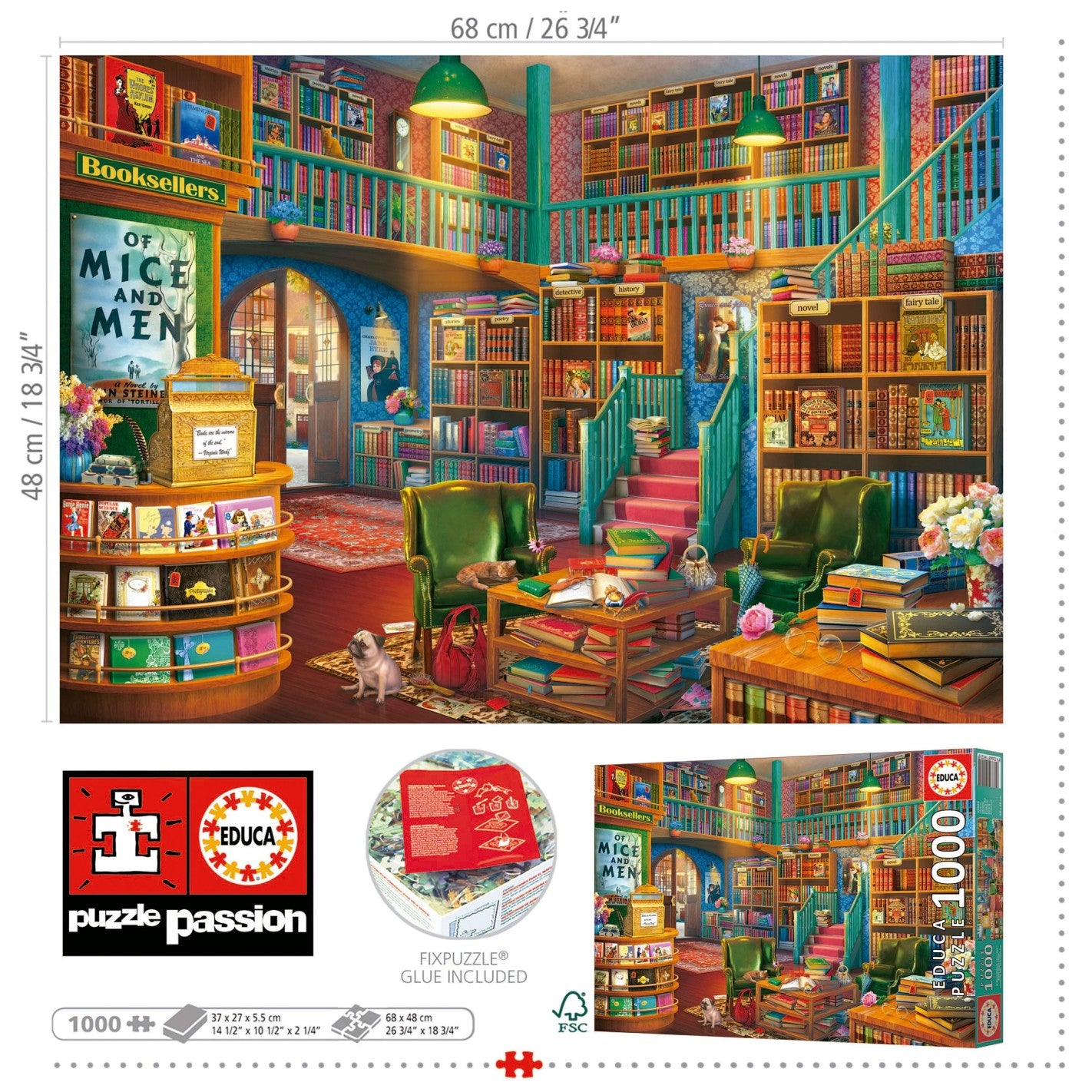 Puzzle Librería 1000 piezas Educa