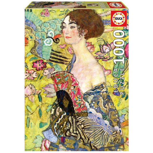 Puzzle Dama con Abanico de Klimt 1000 piezas Educa