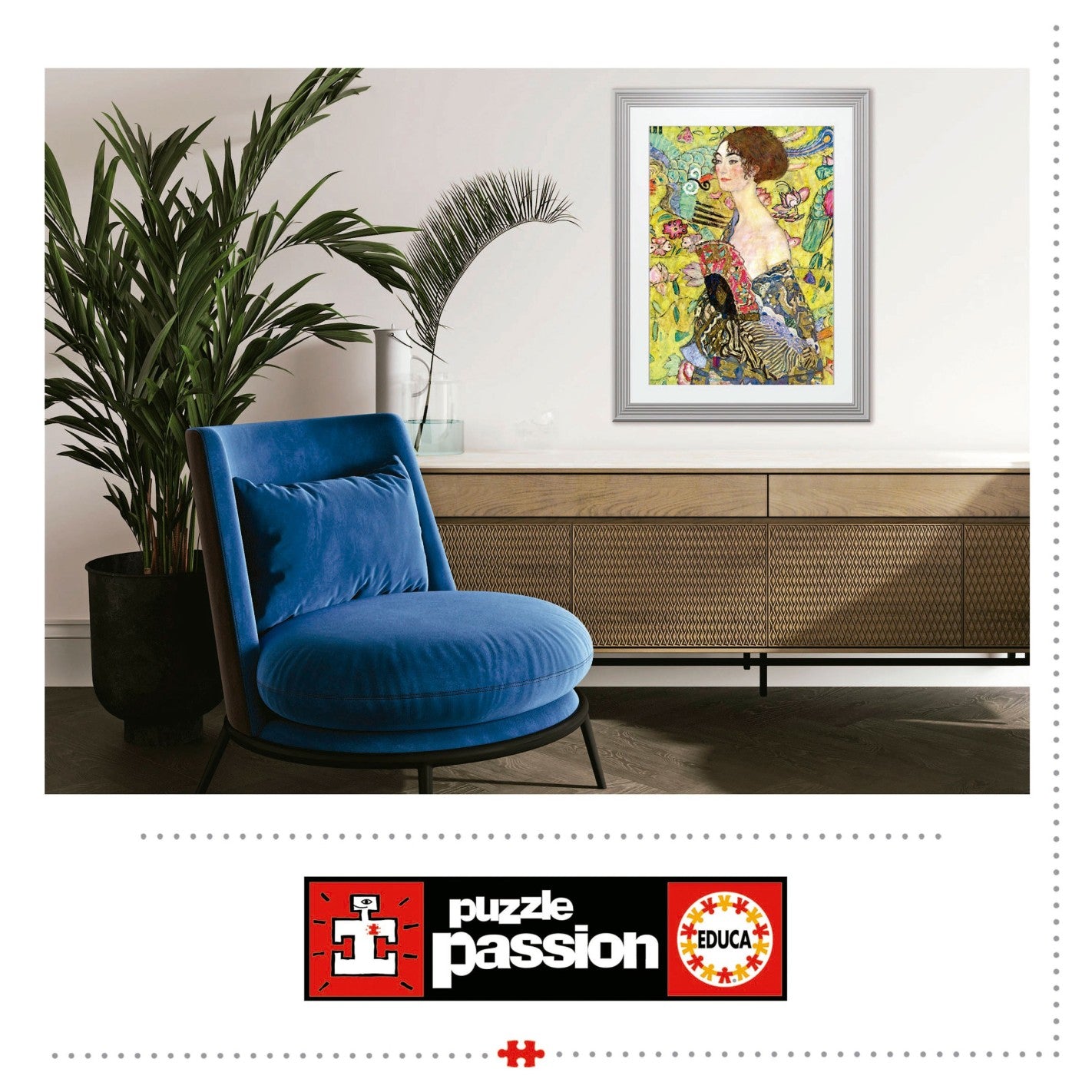 Puzzle Dama con Abanico de Klimt 1000 piezas Educa