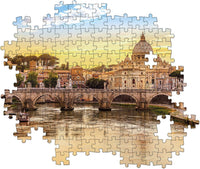 Puzzle Roma de 1500 piezas de Clementoni parcialmente montado, mostrando las piezas encajadas