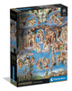Caja del puzzle El Juicio Universal Michelangelo 1000 piezas Clementoni Museum Collection con el fresco de la Capilla Sixtina de figuras en torno a Cristo juez