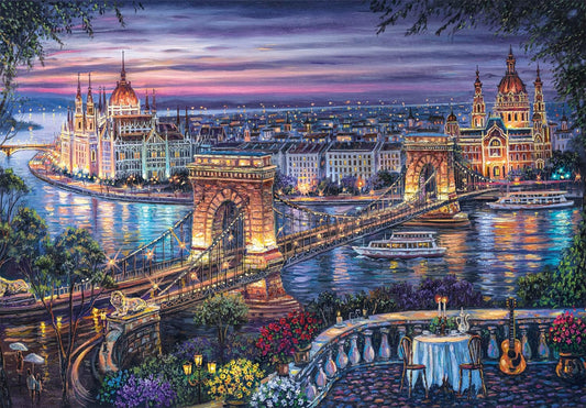 Puzzle Paisaje Nocturno de Budapest 1000 piezas Clementoni