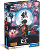 Caja del Puzzle E.T. El Extraterrestre 1000 piezas Clementoni. Collage de la película con E.T. en primer plano, la icónica escena de la bicicleta ante la luna y los niños protagonistas al fondo.
