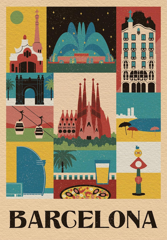 Puzzle Barcelona Style in the City 1000 piezas Clementoni