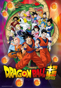 Ilustración del puzzle Dragon Ball 1000 piezas Clementoni con Goku, Krilin, Gohan, Vegeta y el dragón Shenron